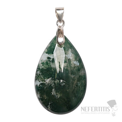 Achát machový prívesok striebro Ag 925 č. 6