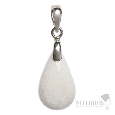 Skolecit bílý přívěsek stříbro Ag 925 č. 6