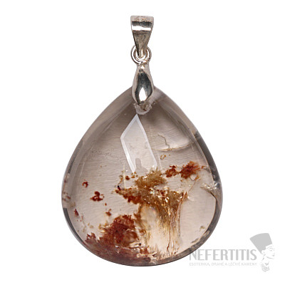 Lodolit - crystal with inclusions pendant silver Ag 925 no. 6