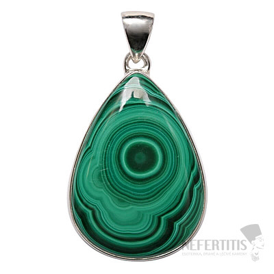 Malachite pendant silver Ag 925 P60