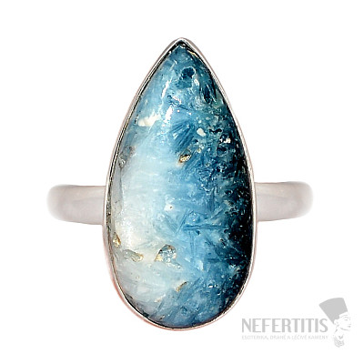 Glacierit prsteň striebro Ag 925 R61