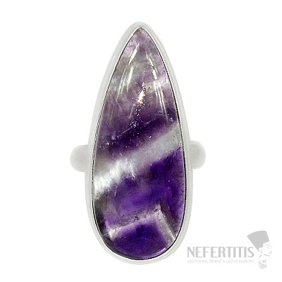 Amethyst chevron ring silver Ag 925 R612