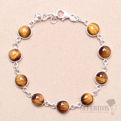 Tigerauge Armband Silber Ag 925 61355