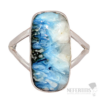 Glacierit prsteň striebro Ag 925 R62