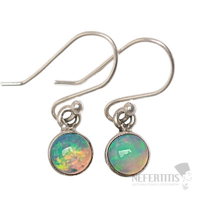 Opal äthiopische Ohrringe Silber Ag 925 E639