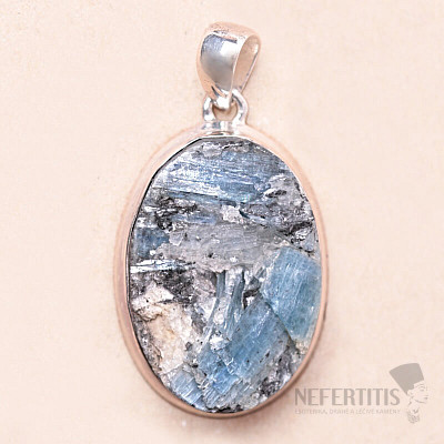 Kyanit Paraiba roher Anhänger Silber Ag 925 KO64