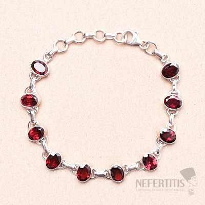 Granatarmband Silber Ag 925 64085