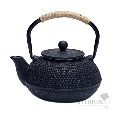 Japanische Teekanne aus schwarzem Eisen Tetsubin 600 ml