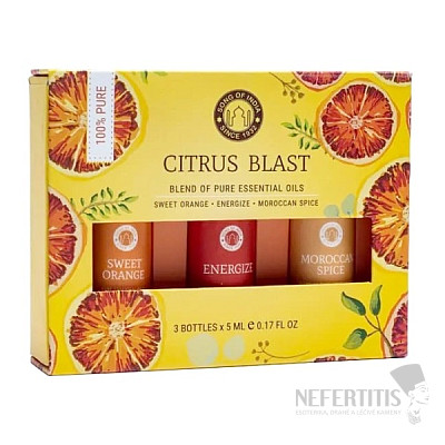 Song of India Sada 3 lahviček esenciálních olejů a směsí pro aromaterapii Citrusy