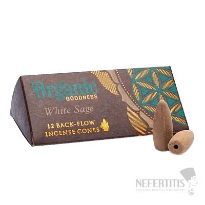 Duftkegel für fließenden Rauch Organic Goodness White Sage Backflow Cones