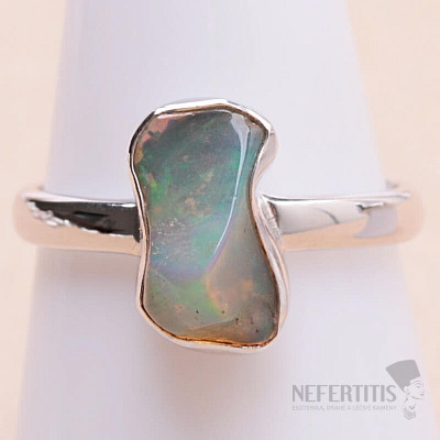 Opal Ethiopian raw ring silver Ag 925 LOT66