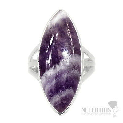 Amethyst chevron ring silver Ag 925 R661