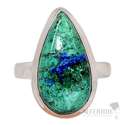 Malachite in azurite ring silver Ag 925 R665
