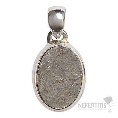 Meteorite Muonionalusta pendant silver Ag 925 P669