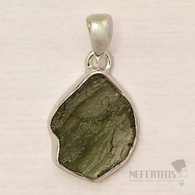 Moldavite pendant silver Ag 925 P676