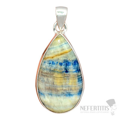 Scheelitblauer Anhänger Silber Ag 925 P685