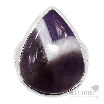 Amethyst chevron ring silver Ag 925 R690