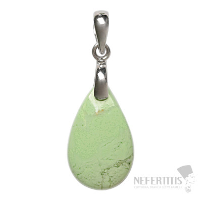 Chrysoprase Lemon pendant silver Ag 925 no. 7