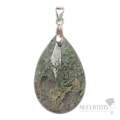 Moosachat-Anhänger, Silber Ag 925, Nr. 7