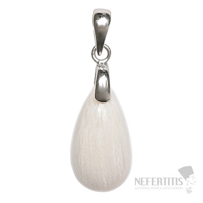 Skolecit bílý přívěsek stříbro Ag 925 č. 7