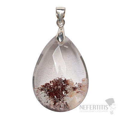 Lodolit - křišťál s inkluzemi přívěsek stříbro Ag 925 č. 7