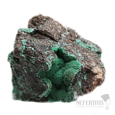 Malachit im Ausgangsgestein Rohmaterial Marokko 7