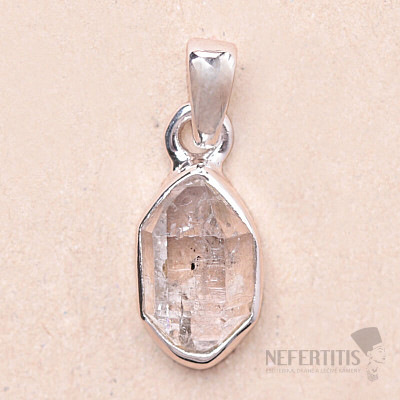 Herkimer diamant přívěsek stříbro Ag 925 LOT70