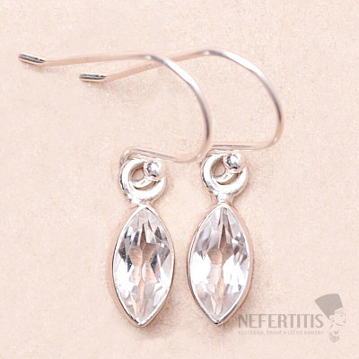 Cut crystal earrings silver Ag 925 E701