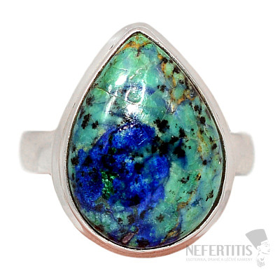 Malachite in azurite ring silver Ag 925 R706