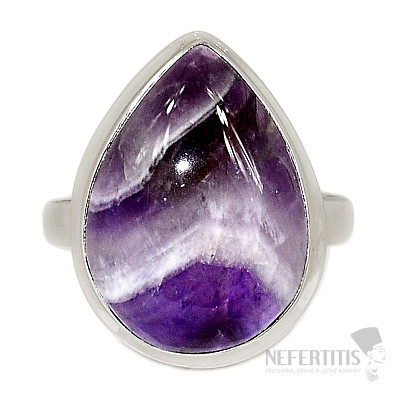 Amethyst chevron ring silver Ag 925 R713
