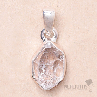Herkimer diamant přívěsek stříbro Ag 925 LOT72