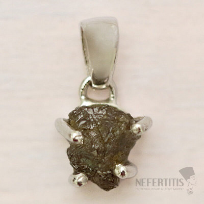 Diamant přírodní surový přívěsek stříbro Ag 925 LOT73