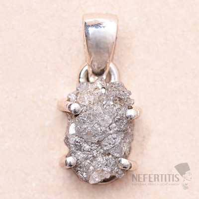 Rohdiamant Anhänger Silber Ag 925 KO73