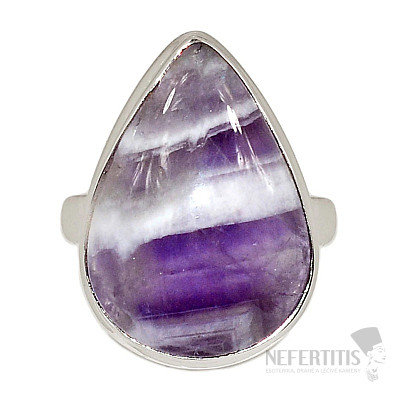 Amethyst chevron ring silver Ag 925 R743