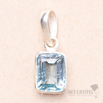 Topaz modrý prívesok striebro Ag 925 74563