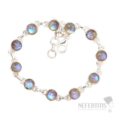 Moonstone rainbow bracelet silver Ag 925 B748