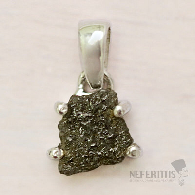 Diamond natural raw pendant silver Ag 925 LOT75
