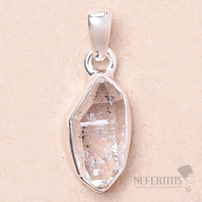 Herkimer diamant přívěsek stříbro Ag 925 LOT76