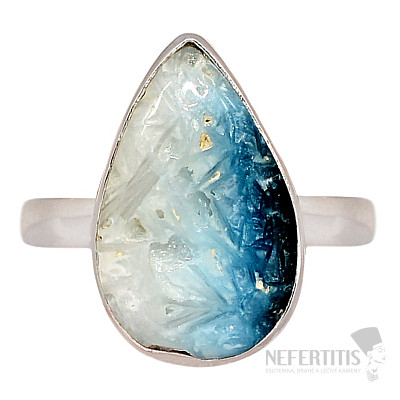 Glacierit prsten stříbro Ag 925 R77