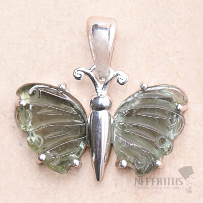 Turmalin-Schmetterlingsanhänger Silber Ag 925 LOT77