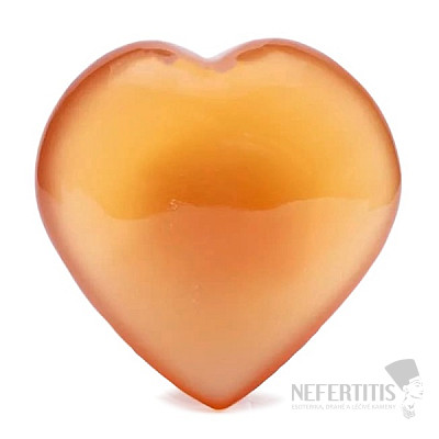 Kalcit medový masážna hmatka srdca 5 cm