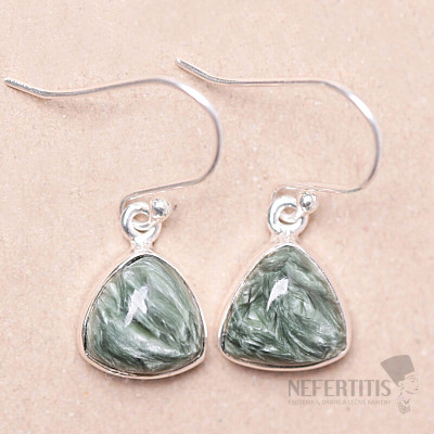 Serafinit-Ohrringe Silber Ag 925 E779