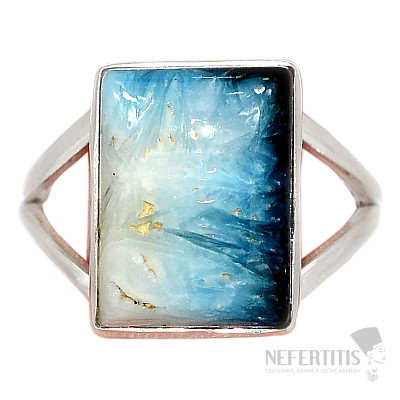 Glacierit prsteň striebro Ag 925 R78