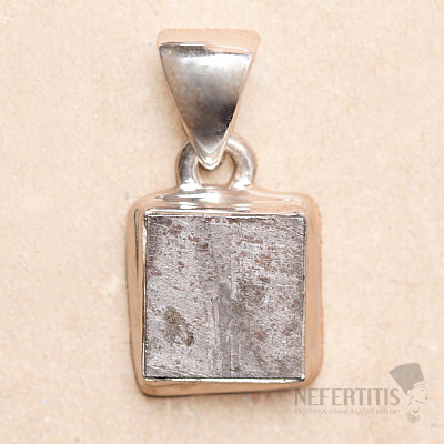 Meteorit Muonionalusta Anhänger Silber Ag 925 P782