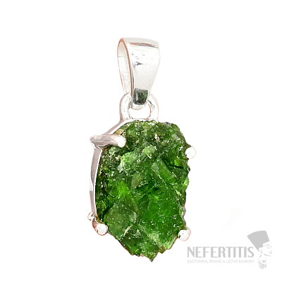 Chrome diopside pendant silver Ag 925 P783