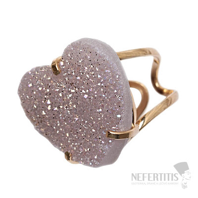 Be Beautiful Achat Herz Aqua Aura Ring 79