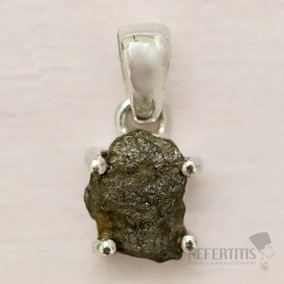 Diamant přírodní surový přívěsek stříbro Ag 925 LOT79