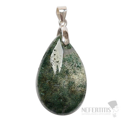 Moosachat-Anhänger, Silber Ag 925, Nr. 8