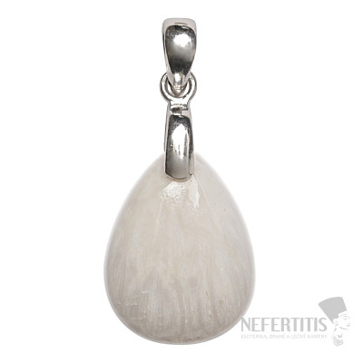 Skolecit biely prívesok striebro Ag 925 č. 8