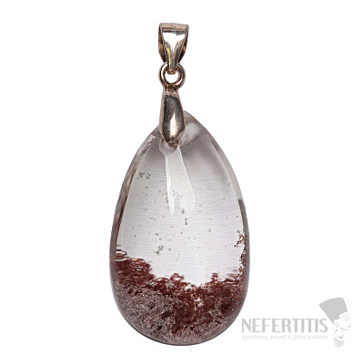 Lodolit - křišťál s inkluzemi přívěsek stříbro Ag 925 č. 8